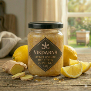 Cremet honning med citron og ingefær