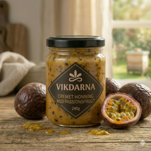 Cremet honning med passionsfrugt