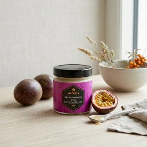 Cremet honning med passionsfrugt