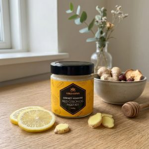 Cremet honning med citron og ingefær